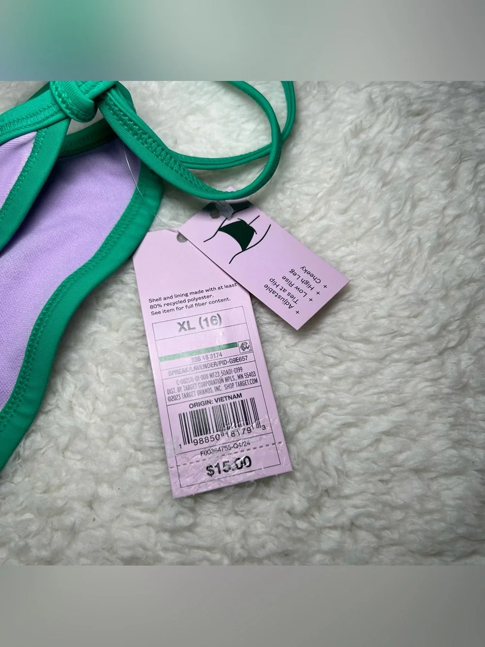 Wild Fable Low Rise High Leg Cheeky Bikini Bottoms XL NEW
